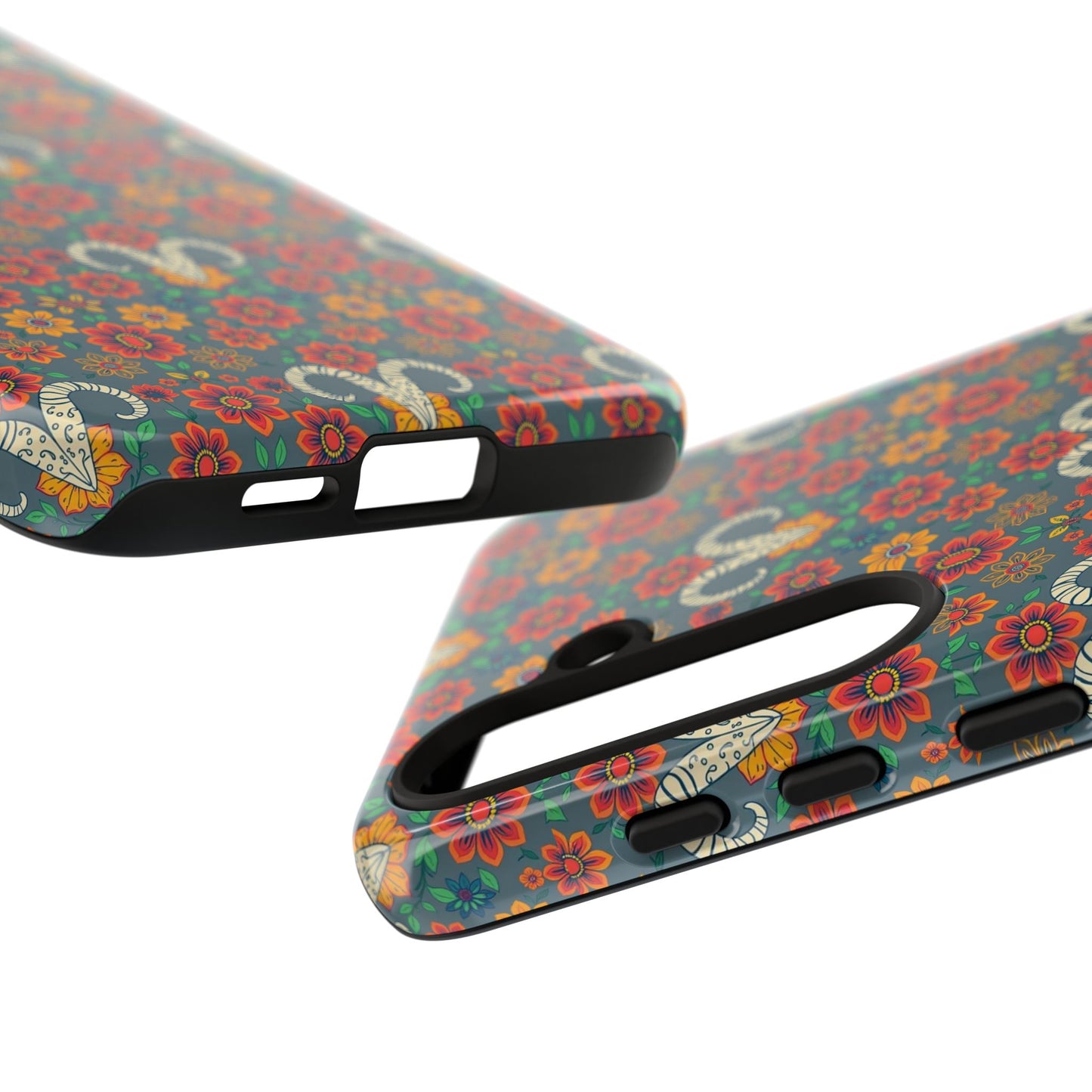 Tough Cases, Aries, Zodiac v3, Flower Pattern