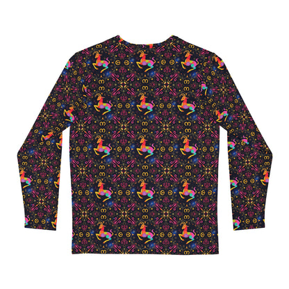 Men's Long Sleeve Shirt, (AOP), Capricorn, Zodiac v2, Pattern