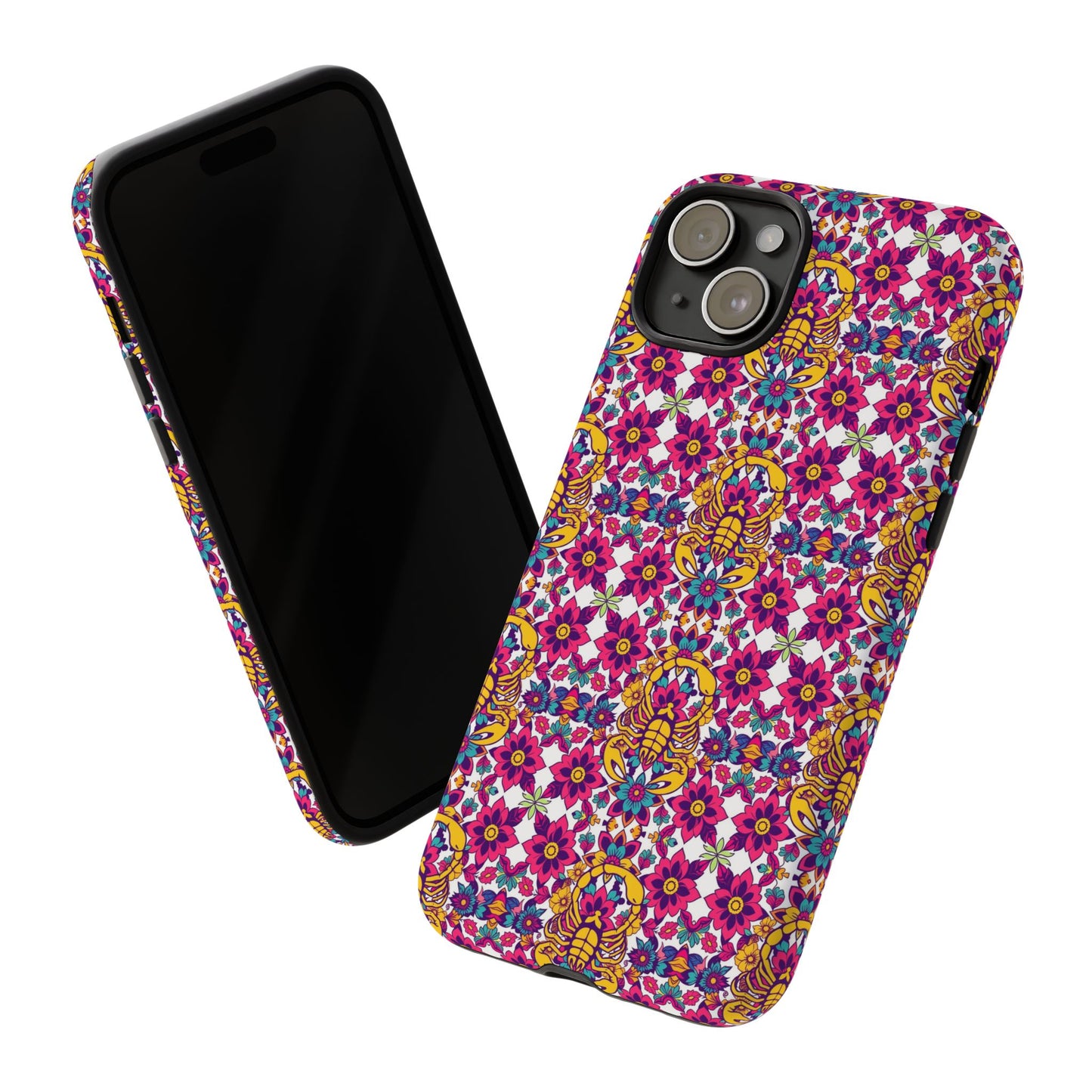 Tough Cases, Scorpio, Zodiac v2, Flower Pattern