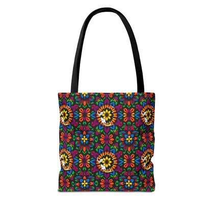 Tote Bag, (AOP), Capricorn, Zodiac v3, Flower Pattern