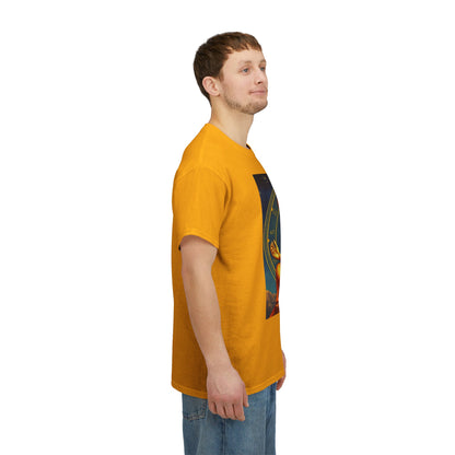 Unisex Heavy Cotton T-Shirt, Meditating Bull, Taurus Zodiac Design