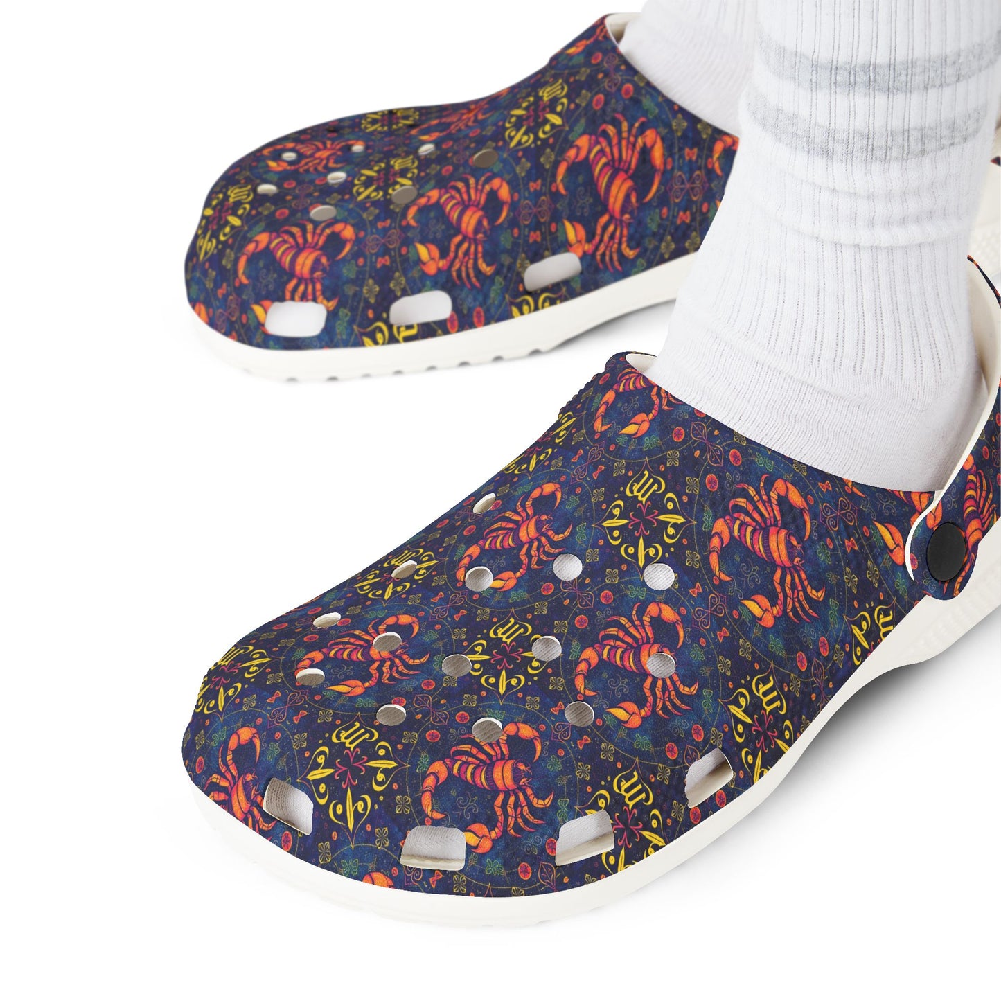 EVA Foam Rubber Shoes, (AOP), Scorpio, Zodiac v3, Pattern