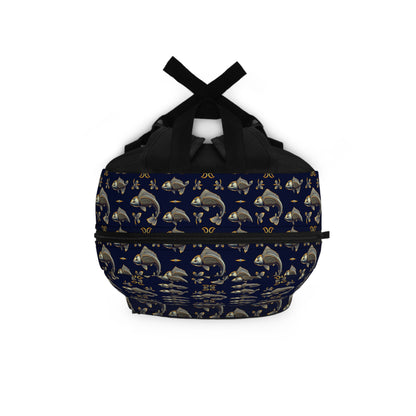 Backpack, Pisces, Zodiac v2, Metal Pattern
