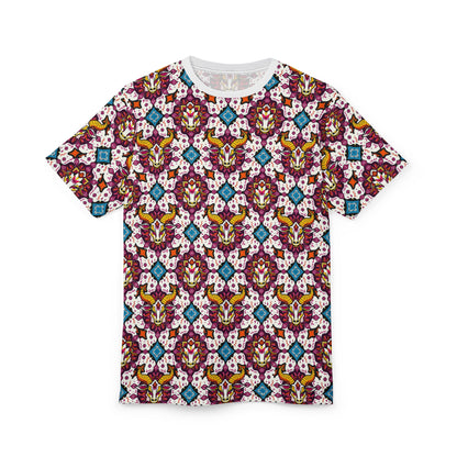 Unisex Cut & Sew T-Shirt, (AOP), Taurus, Zodiac v1, Jewels Pattern