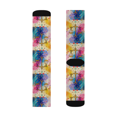 Sublimation Socks, Libra, Zodiac v2, Pattern