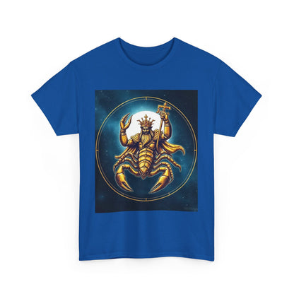 Unisex Heavy Cotton T-Shirt, Moon v1, Scorpio Zodiac Design