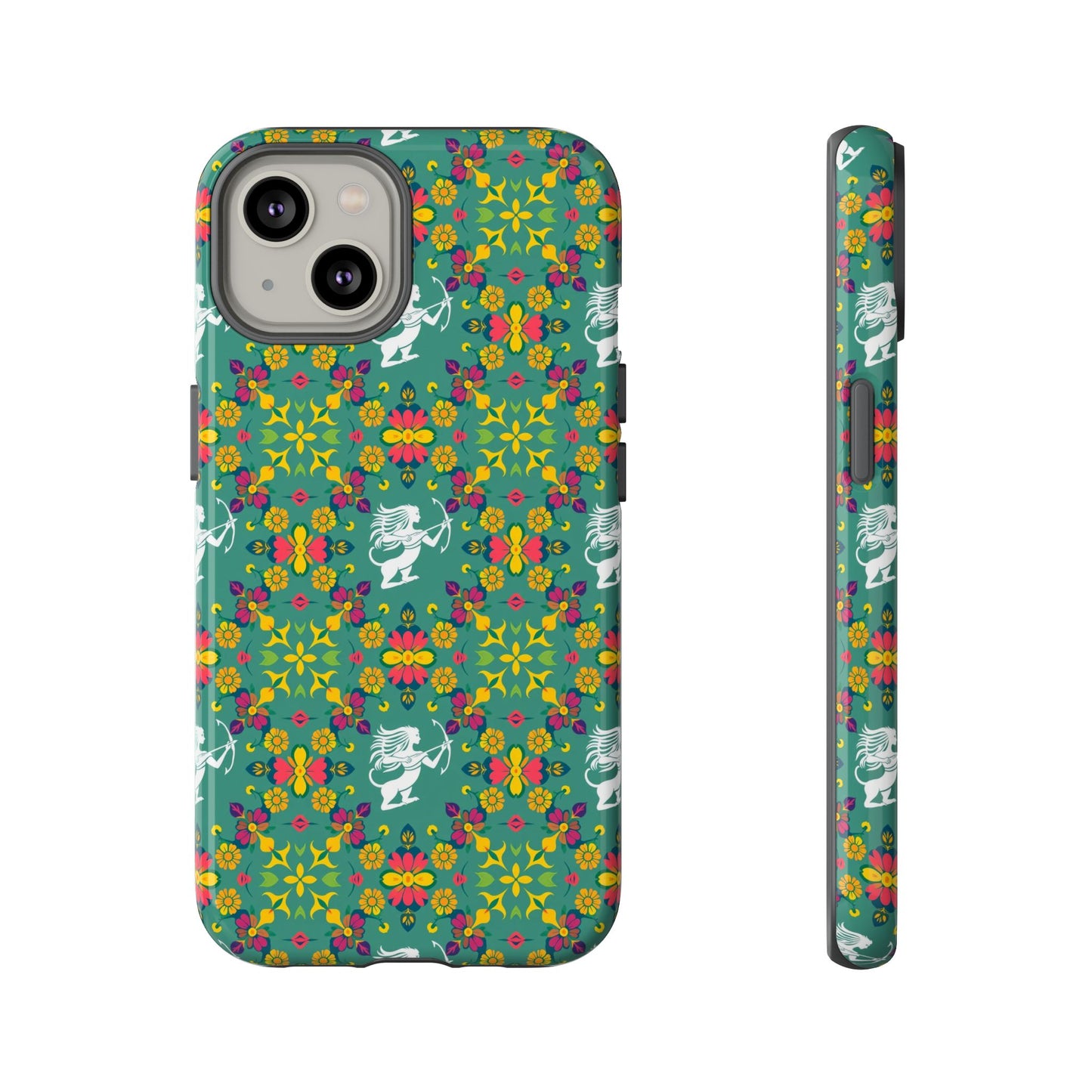 Tough Cases, Sagittarius, Zodiac, Flower Pattern