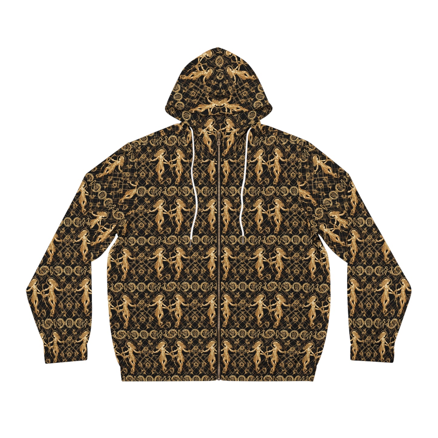 Full-Zip Hoodie (AOP), Gemini, Zodiac v2, Pattern
