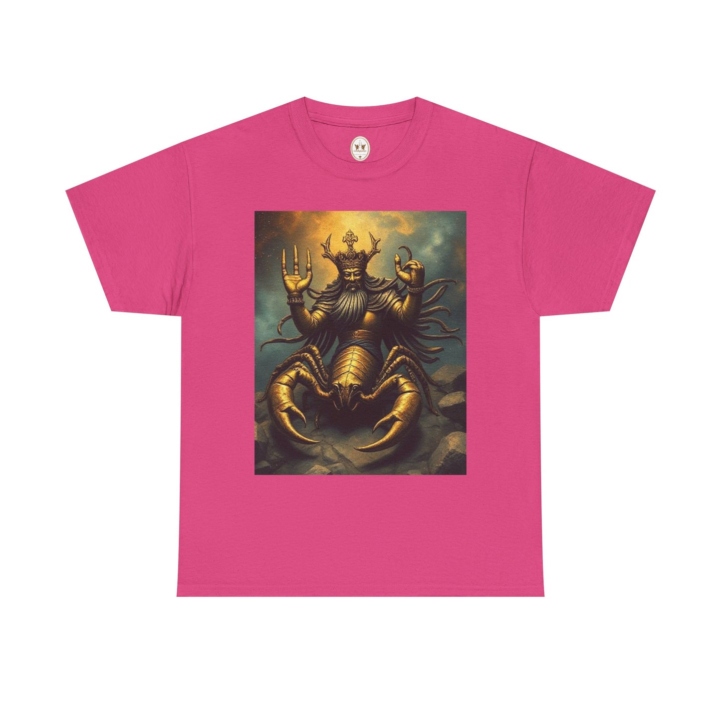 Unisex Heavy Cotton T-Shirt, Desert Scorpio King v1, Zodiac Design