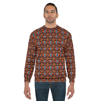 Unisex Sweatshirt (AOP), Taurus, Zodiac v1, Jewel Pattern