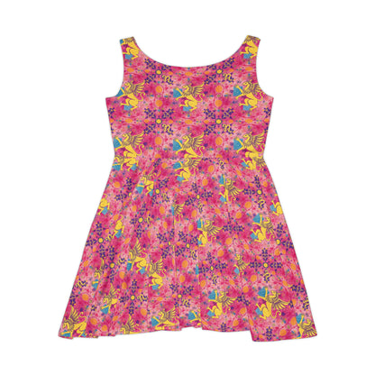 Women's Skater Dress, AOP, Zodiac, Virgo, Pattern