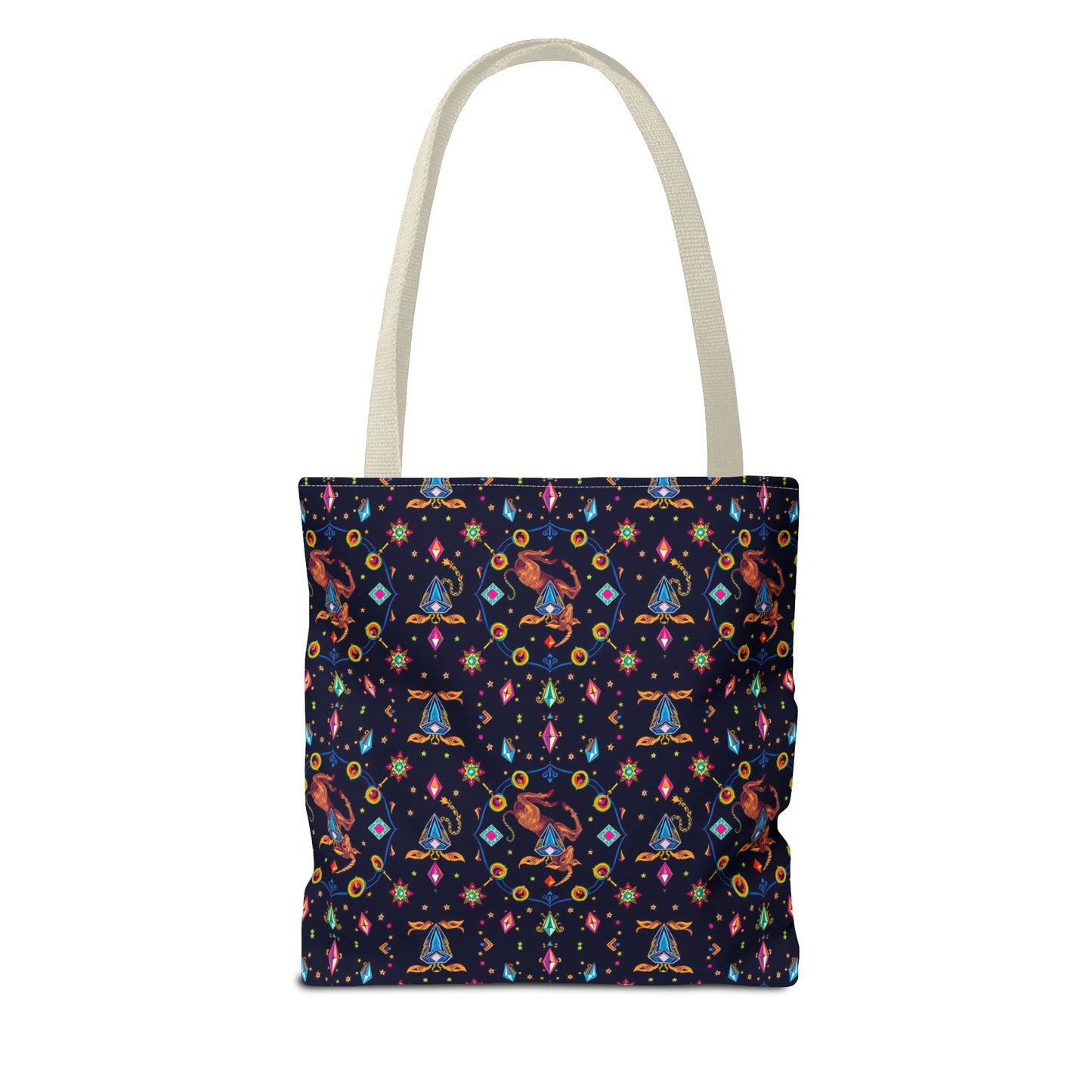 Tote Bag (AOP), Capricorn, Zodiac v1, Jewel Pattern