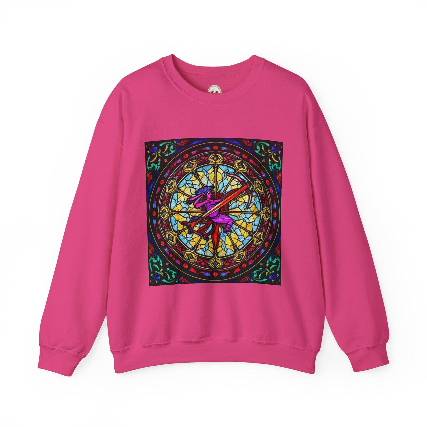 Unisex Heavy Blend™ Crewneck Sweatshirt, Glass 1, Sagittarius Zodiac Design
