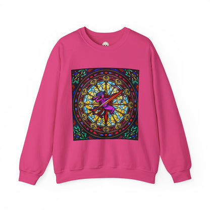 Unisex Heavy Blend™ Crewneck Sweatshirt, Glass 1, Sagittarius Zodiac Design