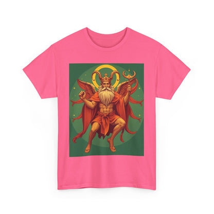 Unisex Heavy Cotton T-Shirt, Aries God, Zodiac Design