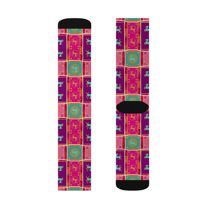 Sublimation Socks, Capricorn, Zodiac v2, Shapes Pattern