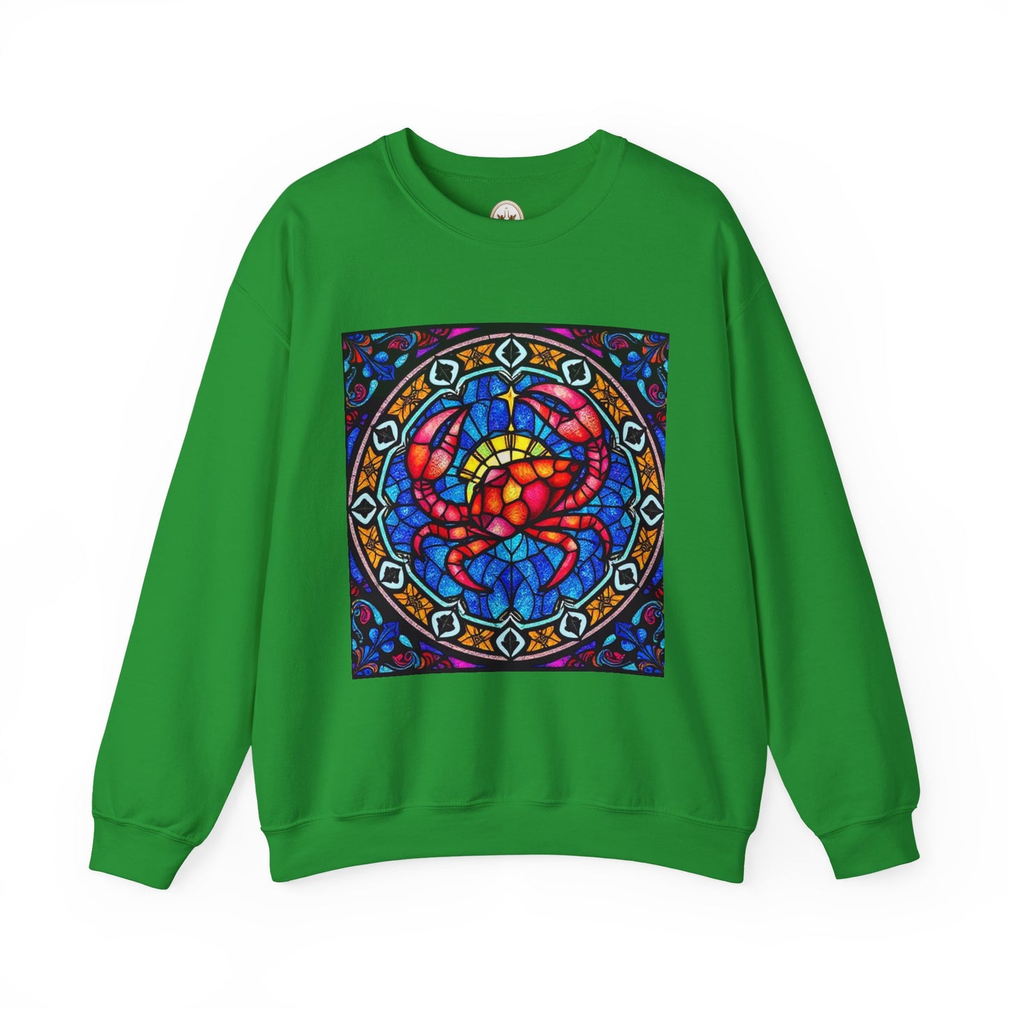 Unisex Heavy Blend™ Crewneck Sweatshirt, Glass 1, Cancer Zodiac Design