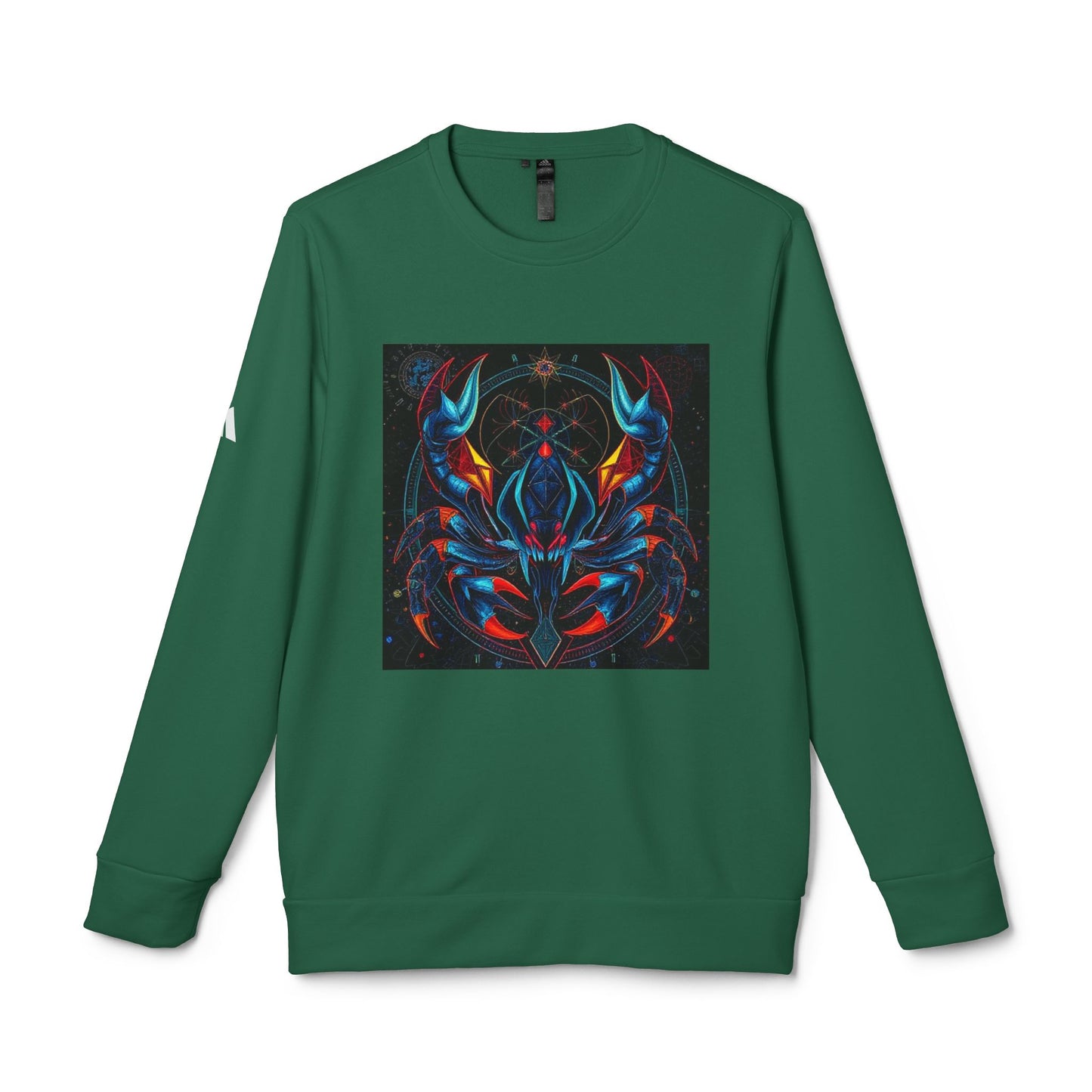 Adidas, Unisex Fleece Crewneck Sweatshirt, Scorpio, Pop Art, Zodiac