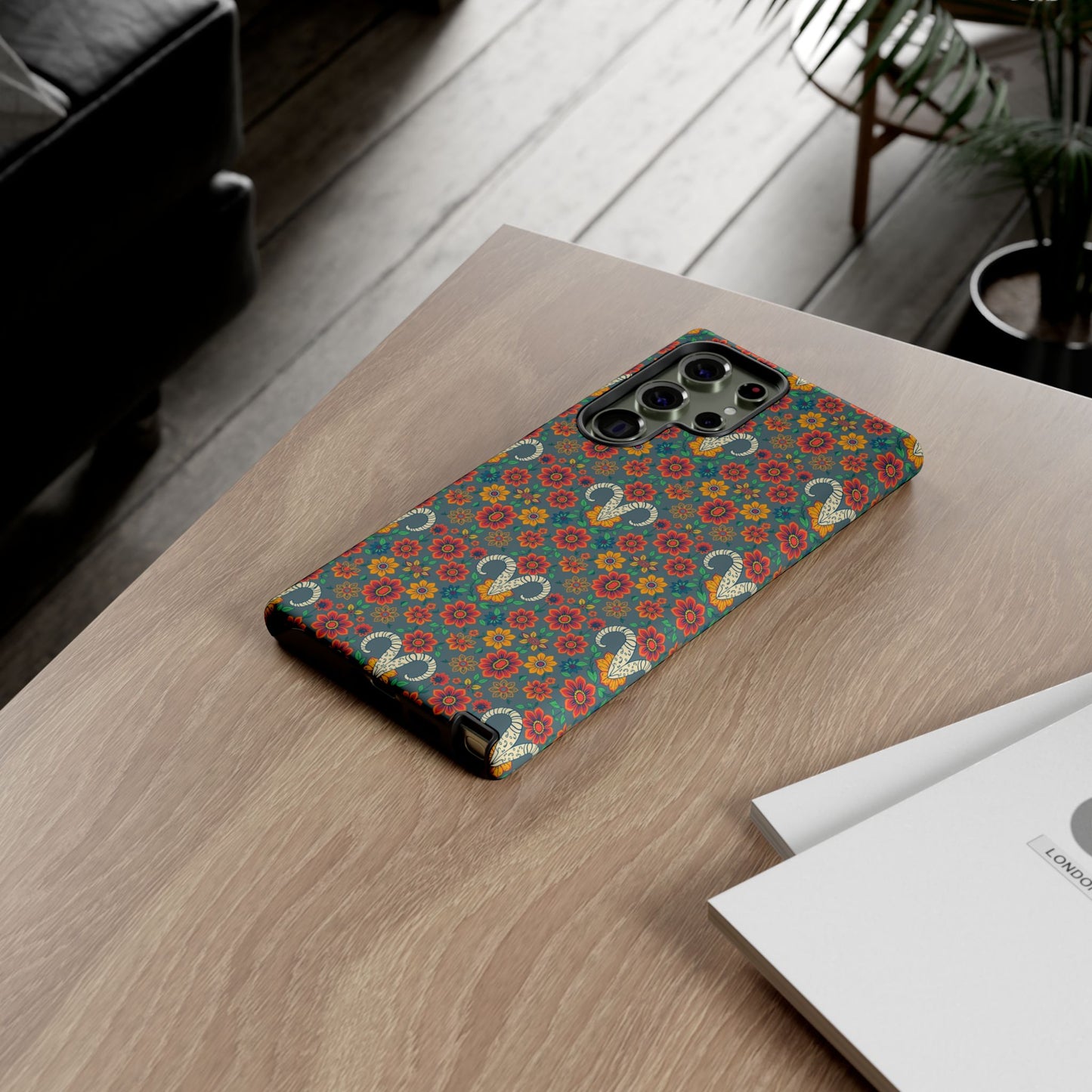 Tough Cases, Aries, Zodiac v3, Flower Pattern