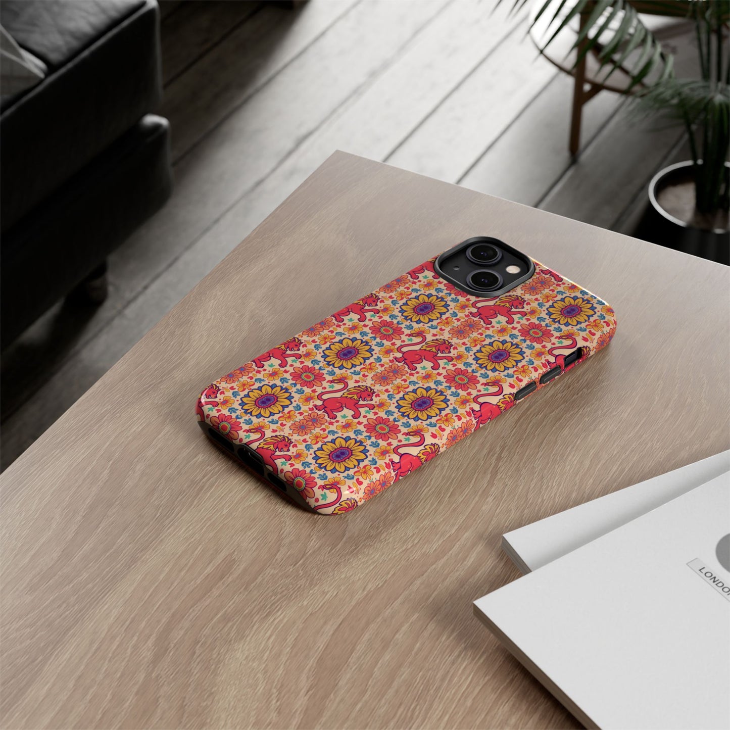 Tough Cases, Leo, Zodiac v1, Flower Pattern