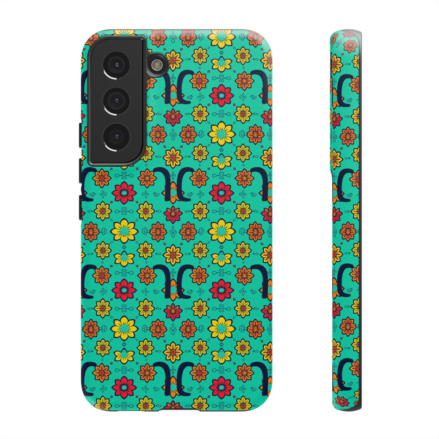 Tough Cases, Aquarius, Zodiac v2, Flower Pattern
