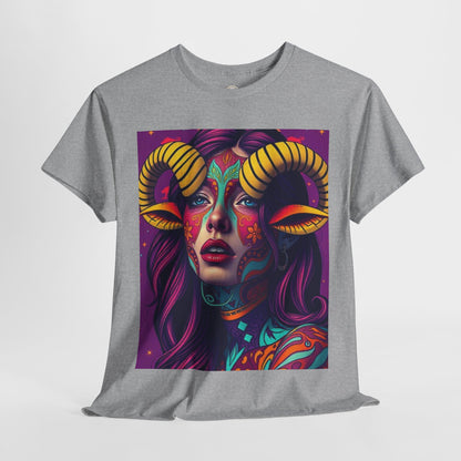 Unisex Heavy Cotton T-Shirt, Taurus, Zodiac v2, Sexy Art
