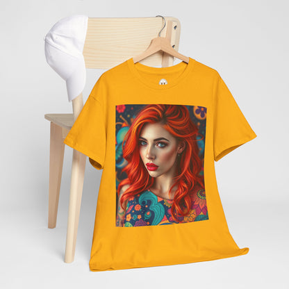 Unisex Heavy Cotton T-Shirt, Aquarius, Zodiac v1, Sexy Art