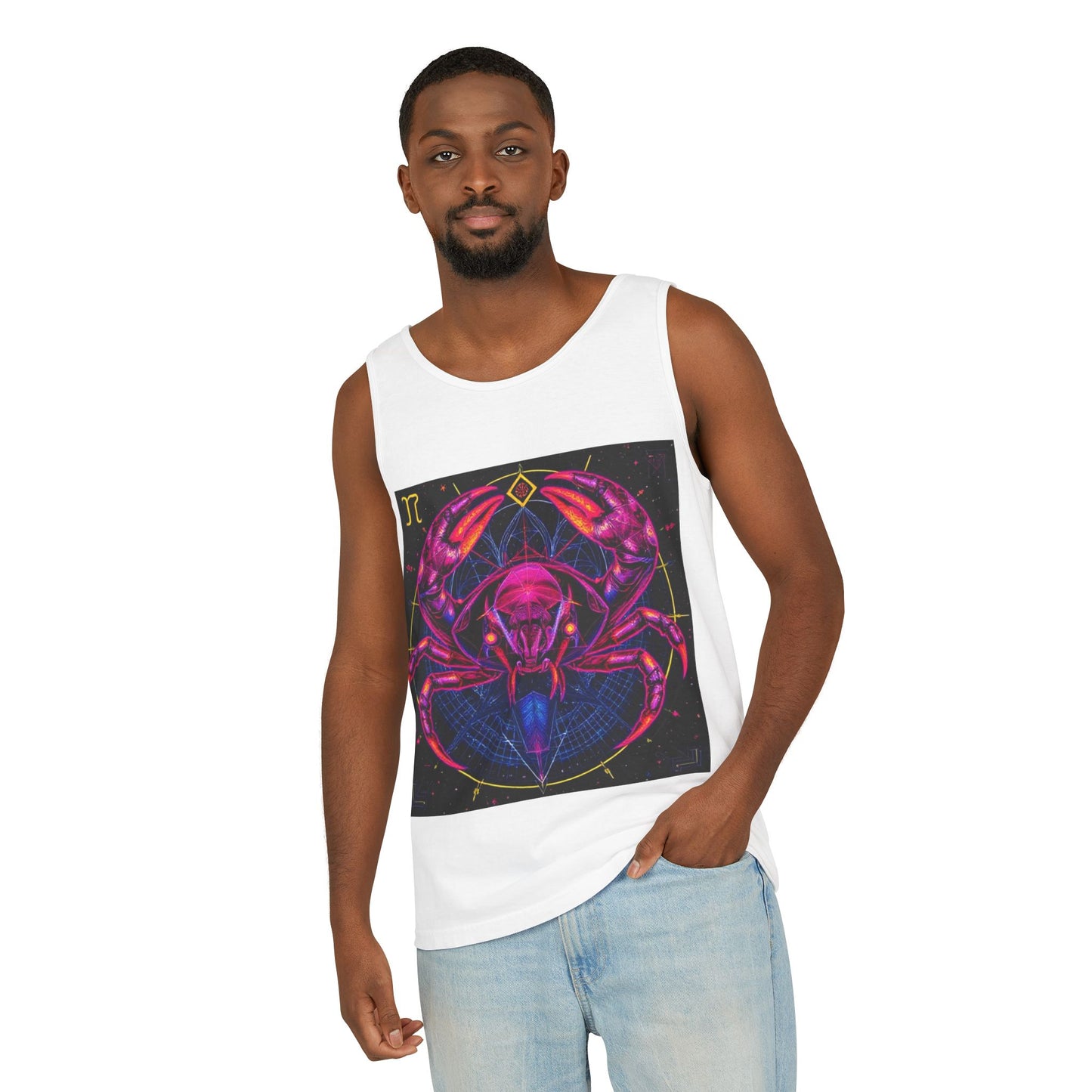 Unisex Garment-Dyed, Tank Top, Cancer, Pop Art, 100% US cotton