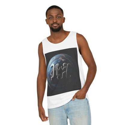 Unisex Garment-Dyed, Tank Top, Gemini Design, Space Symbol , 100% US cotton
