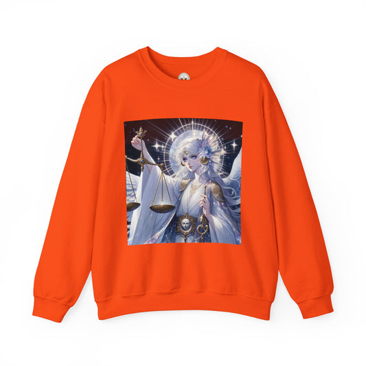 Unisex Heavy Blend™ Crewneck Sweatshirt,anime angel, Libra Zodiac Design