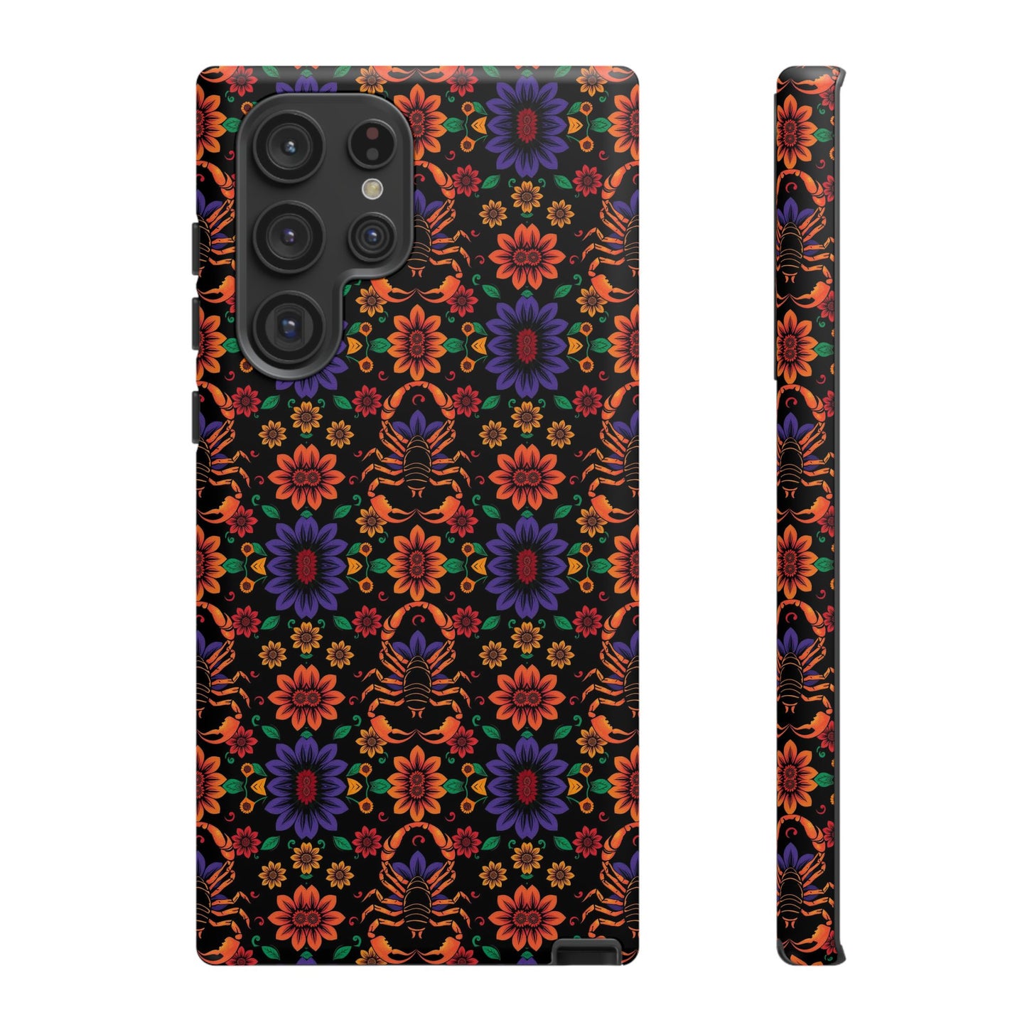 Tough Cases, Scorpio, Zodiac, Flower Pattern