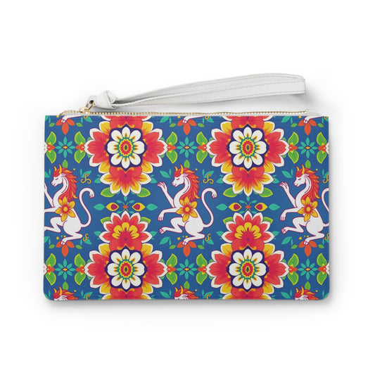 Clutch Bag, Virgo, Zodiac v1, Flower Pattern