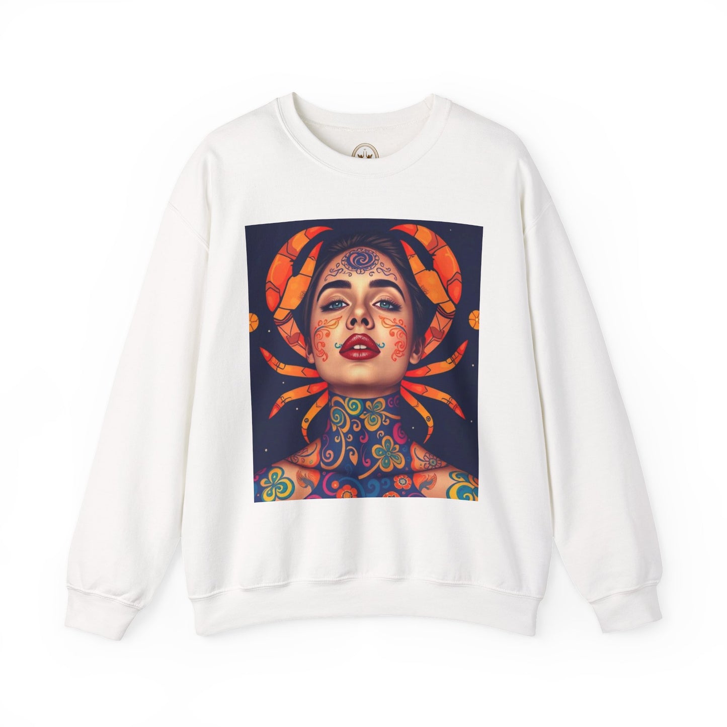 Unisex Heavy Blend™ Crewneck Sweatshirt, Cancer, Zodiac v1, Sexy Pattern