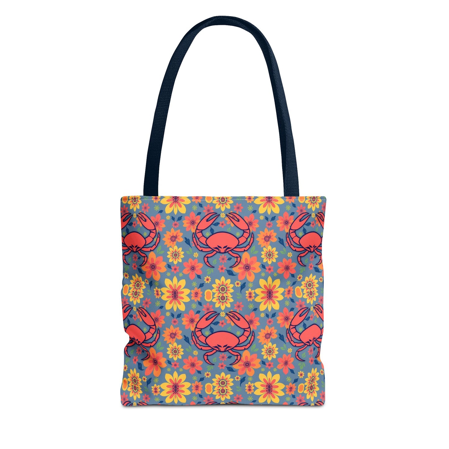 Tote Bag, (AOP), Cancer, Zodiac v3, Flower Pattern