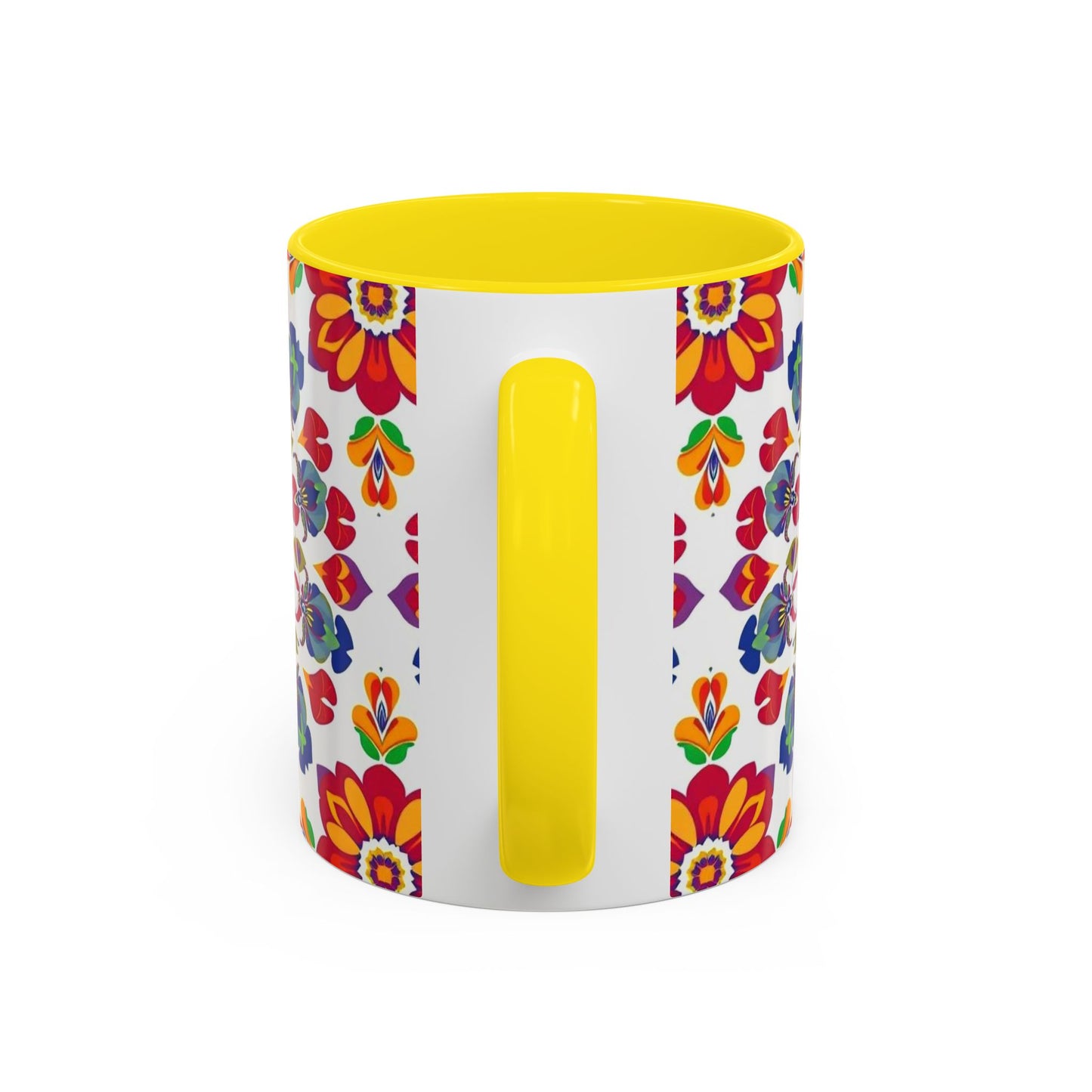 Accent Coffee Mug, Libra, Zodiac v1, Flower Pattern, (11, 15oz)