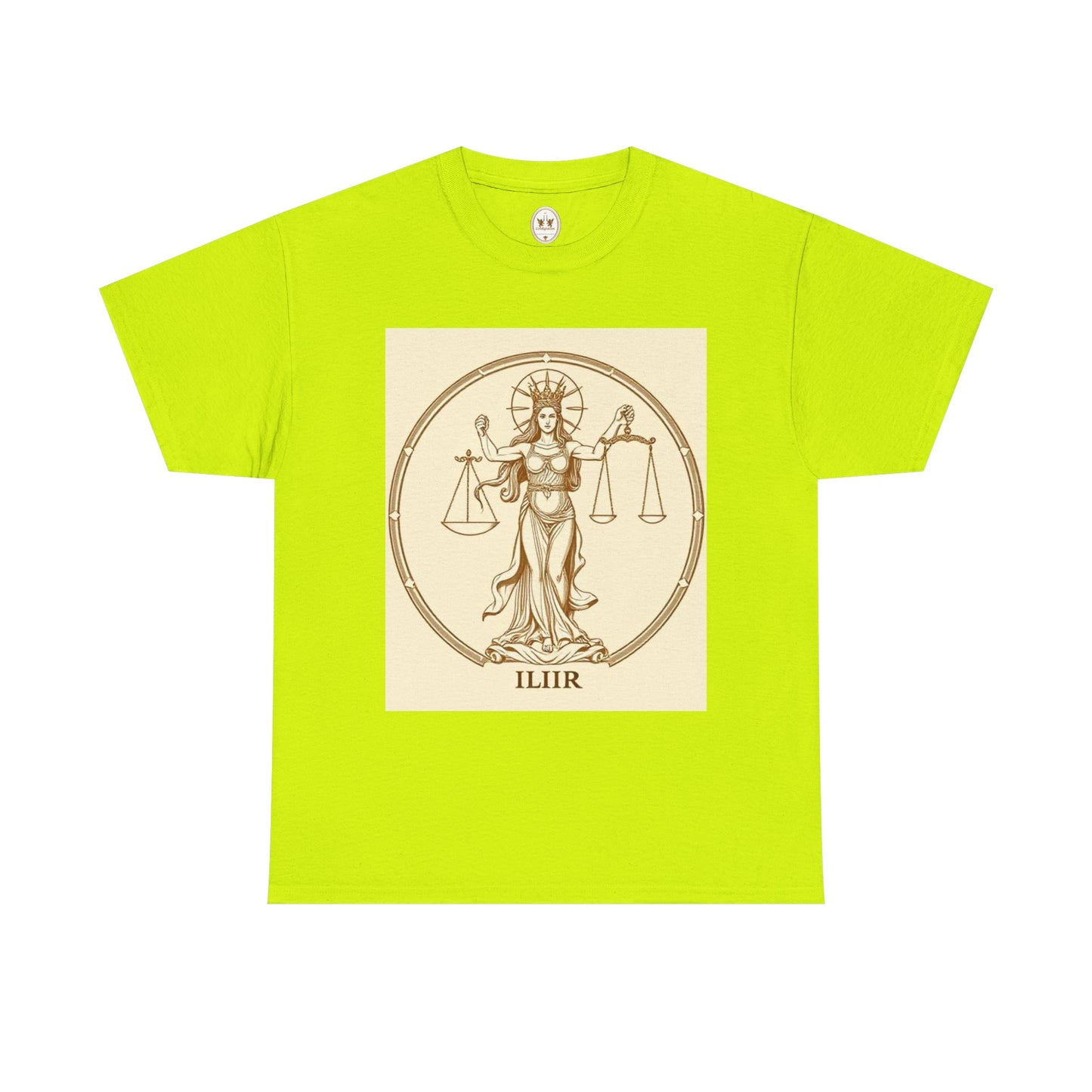 Unisex Heavy Cotton T-Shirt, Libra Goddess, Zodiac Design
