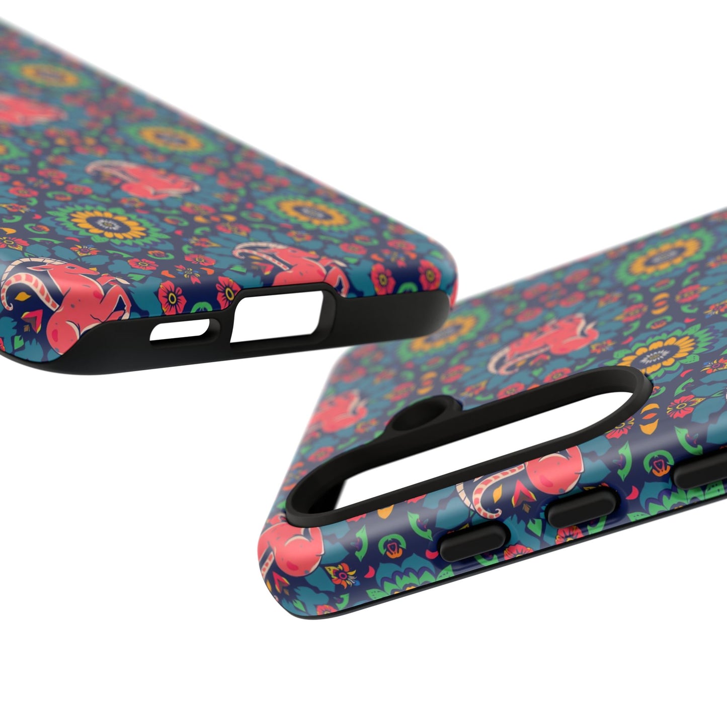 Tough Cases, Capricorn, Zodiac v1, Flower Pattern