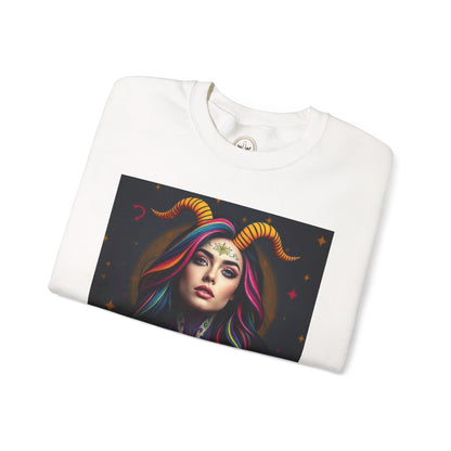 Unisex Heavy Blend™ Crewneck Sweatshirt, Capricorn, Zodiac v3, Sexy Pattern