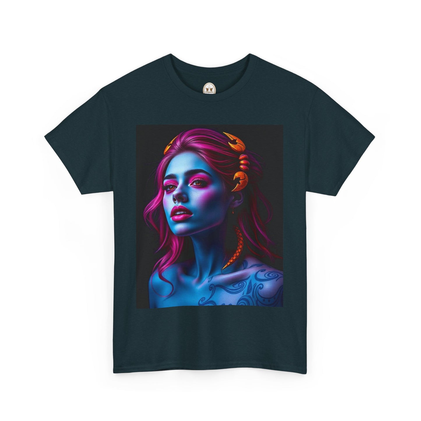 Unisex Heavy Cotton T-Shirt, Scorpio, Zodiac, Sexy Art