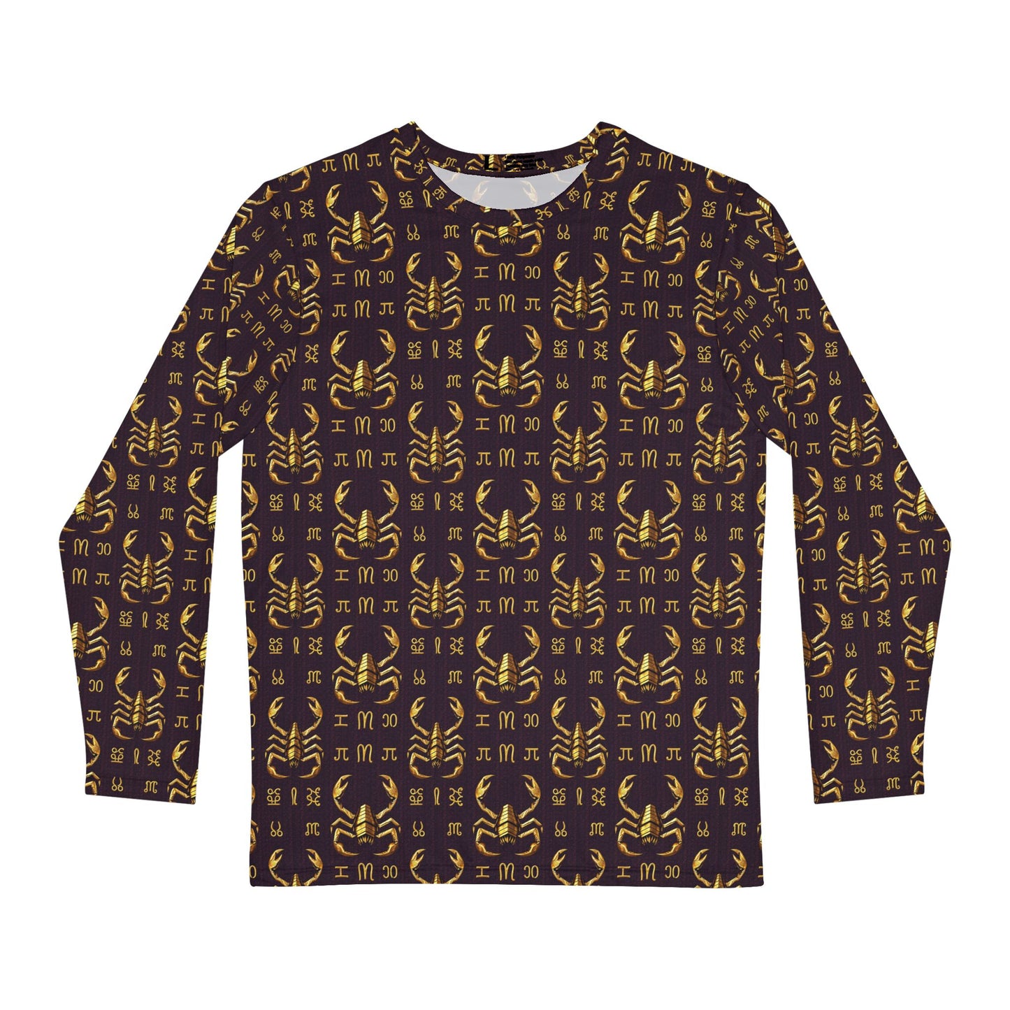 Men's Long Sleeve Shirt, (AOP), Scorpio, Zodiac v2, Pattern