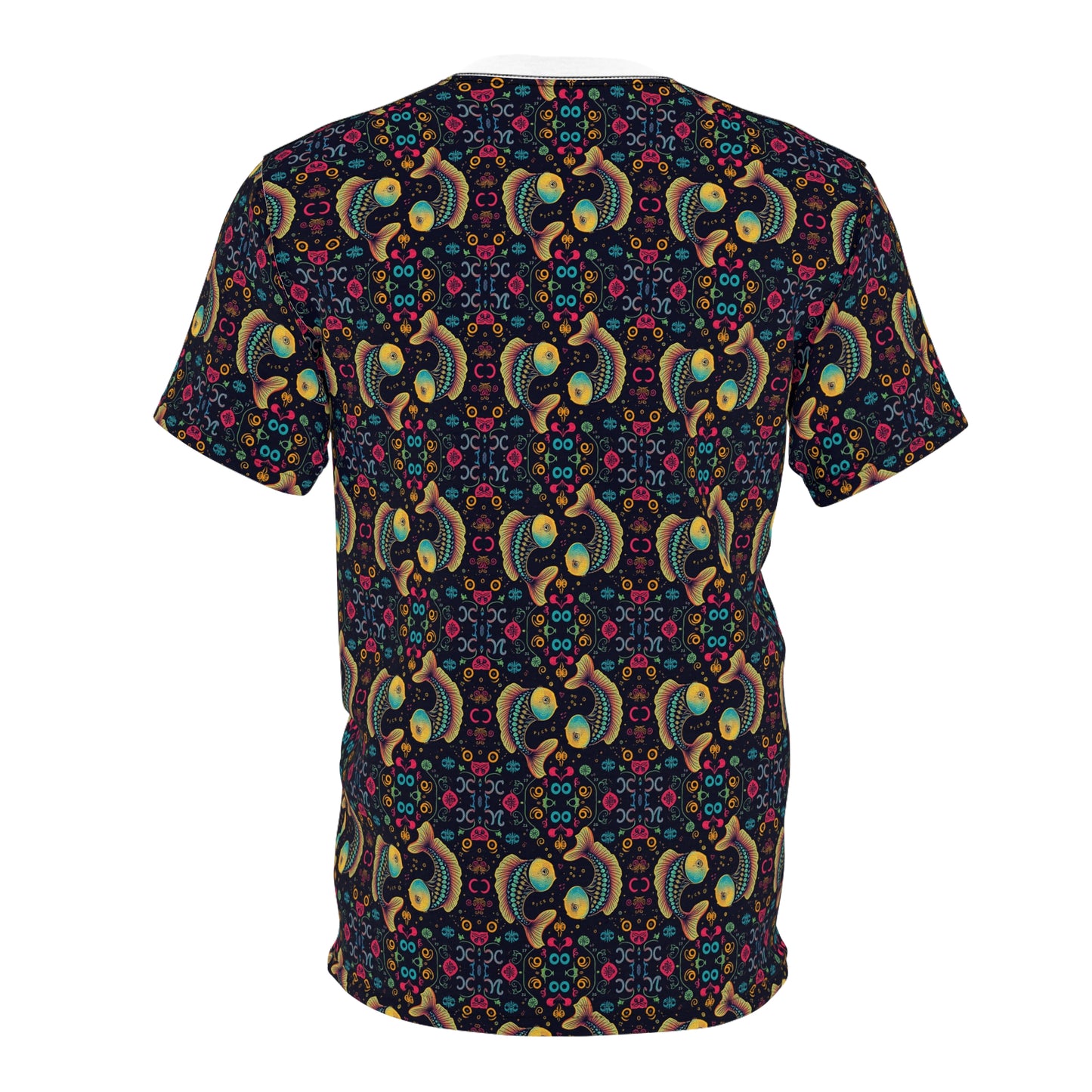 Unisex Cut & Sew T-Shirt, AOP, Pisces, Zodiac v1, Pattern