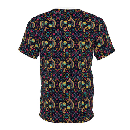 Unisex Cut & Sew T-Shirt, AOP, Pisces, Zodiac v1, Pattern