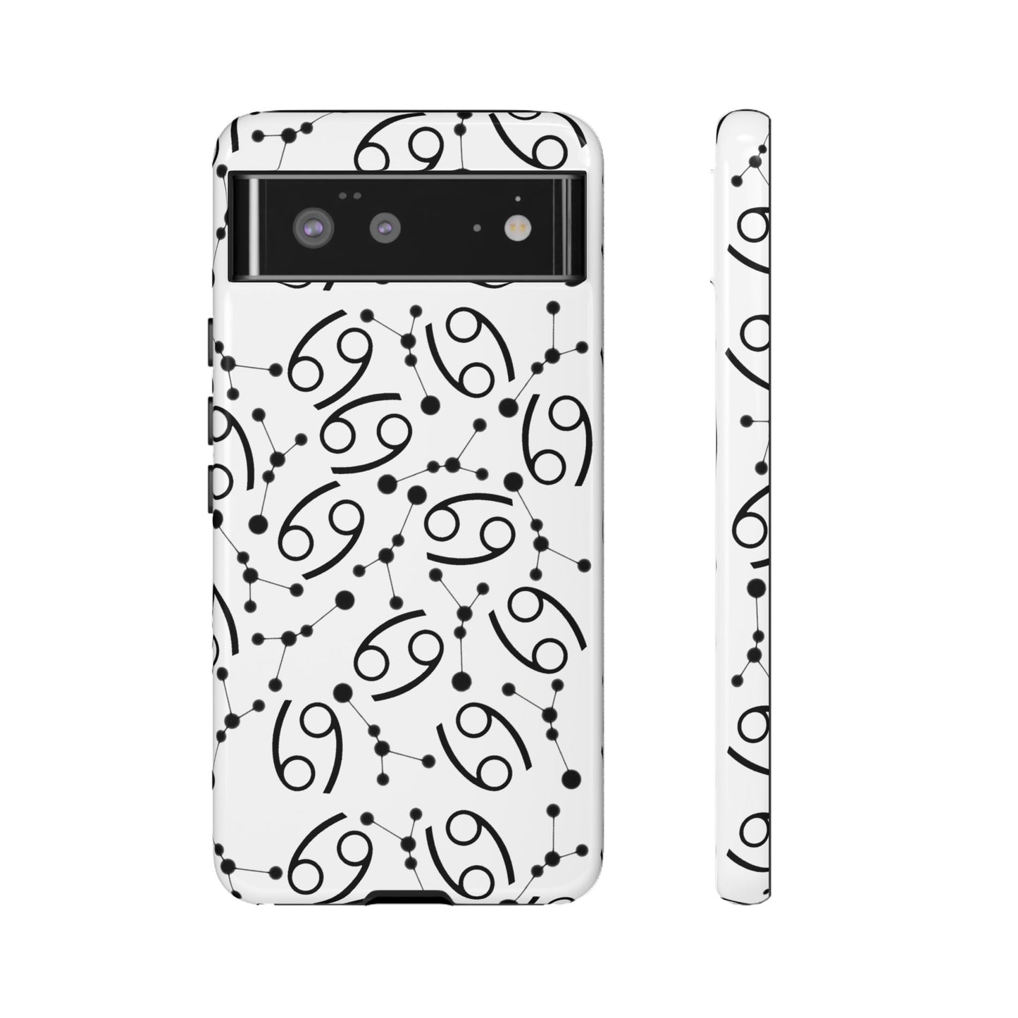 Tough Cases with the Cancer Zodiac sign for iPhone, Samsung Galaxy, and Google Pixel devices