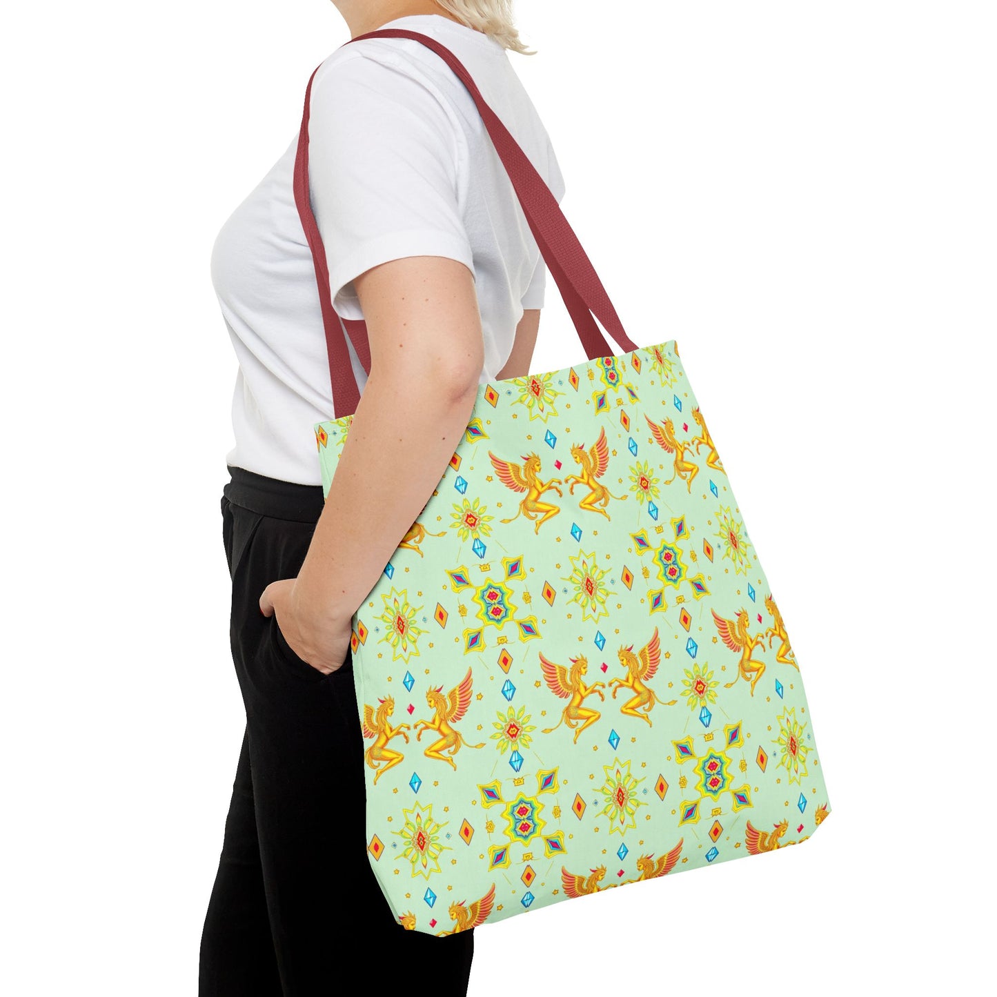 Tote Bag (AOP), Gemini, Zodiac v1, Jewel Pattern