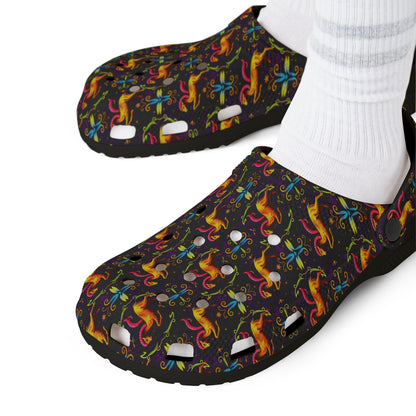 EVA Foam Rubber Shoes, (AOP), Aries, Zodiac v2, Pattern