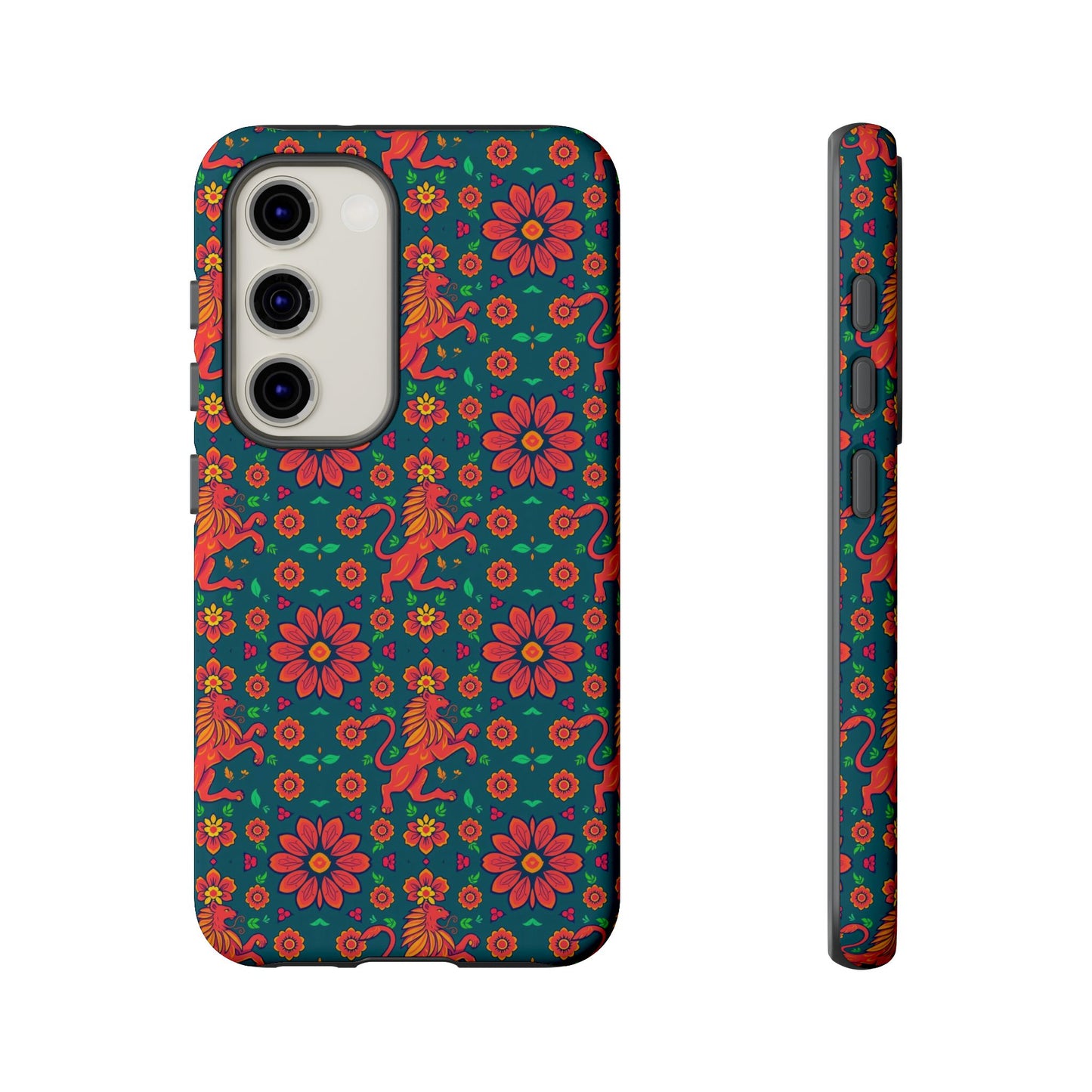 Tough Cases, Leo, Zodiac v2, Flower Pattern