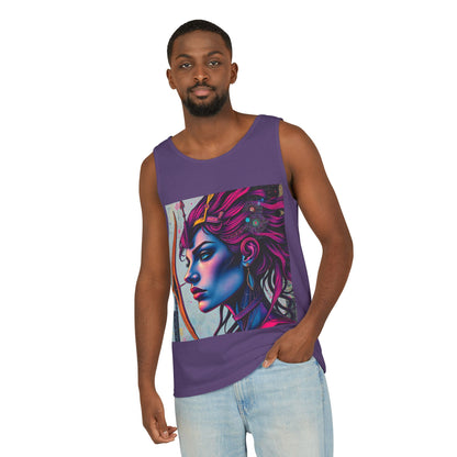 Unisex Garment-Dyed, Tank Top, Sagittarius Design, Pop Art, 100% US cotton