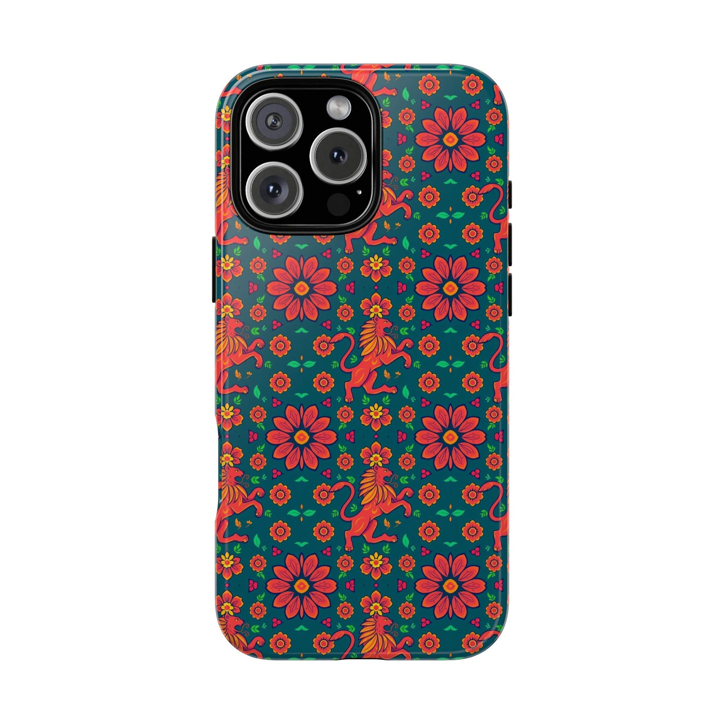 Tough Cases, Leo, Zodiac v2, Flower Pattern