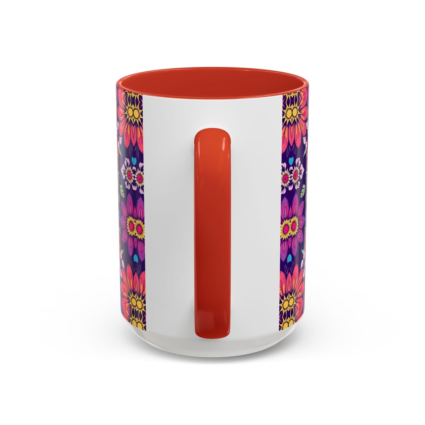 Accent Coffee Mug, Libra, Zodiac v3, Flower Pattern, (11, 15oz)