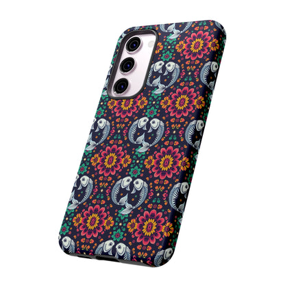 Tough Cases, Pisces, Zodiac v4, Flower Pattern